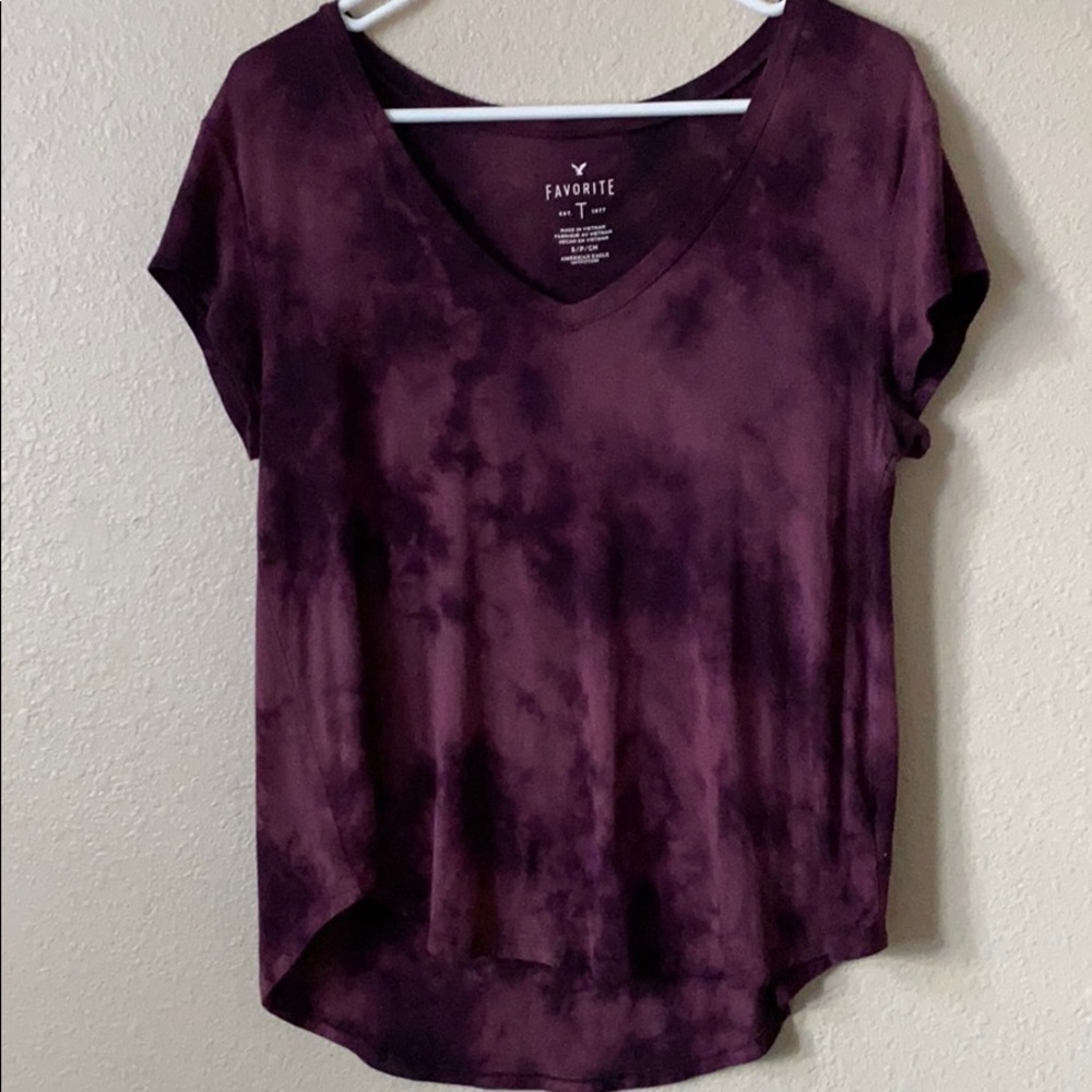 American Eagle Purple Tie Die Tee